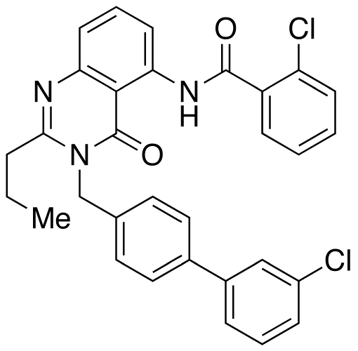 2-Chloro-N-[3-[(3’-chloro[1,1’-biphenyl]-4-yl)methyl]-3,4-dihydro-4-oxo-2-propyl-6-quinazolinyl]-benzamide