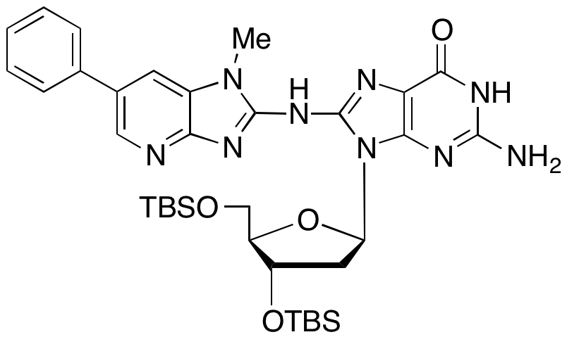 2’-Deoxy-3’,5’-bis-O-[(1,1-dimethylethyl)dimethylsilyl]-8-[(1-methyl-6-phenyl-1H-imidazo[4,5-b]pyridin-2-yl)amino]-guanosine