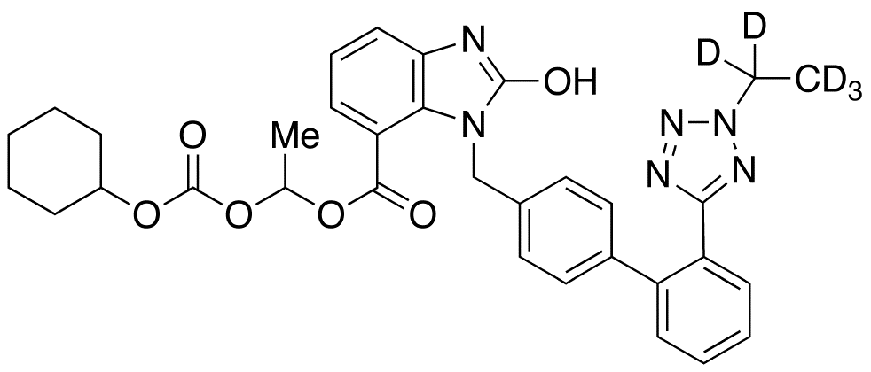 2-Desethoxy-2-hydroxy-2H-2-ethyl Candesartan Cilexetil-d5