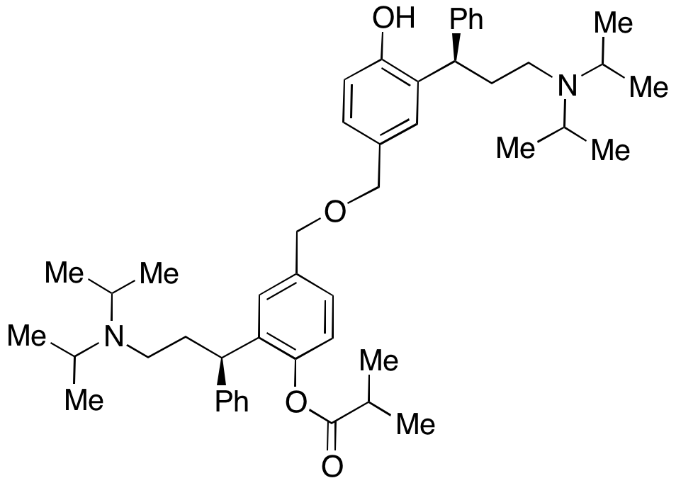 2-Methyl-propanoic Acid 2-[(1R)-3-[Bis(1-methylethyl)amino]-1-phenylpropyl]-4-[[[3-[(1R)-3-[bis(1-methylethyl)amino]-1-phenylpropyl]-4-hydroxyphenyl]methoxy]methyl]phenyl Ester Difumaric Acid Salt (Fe