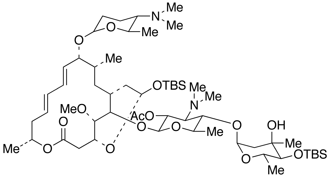 2’-O-Acetyl-4’’-O-tert-butyldimethylsilylspiramycin I 3,18-(O-tert-Butyldimethylsilyl)acetal