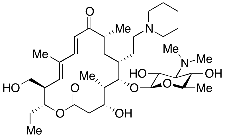 20-Deoxo-5-O-[3,6-dideoxy-3-(dimethylamino)-β-D-glucopyranosyl]-20-(1-piperidinyl)tylonolide