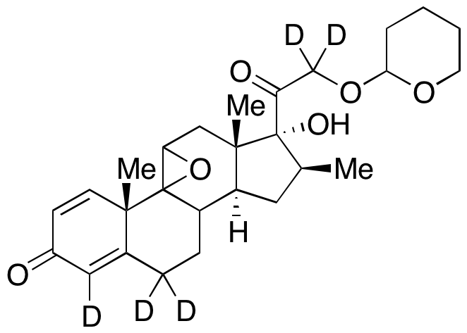 21-Tetrahydropyranyl Acetyl Ether 9-Deschloro-11-dehydroxy 9,11-Epoxy Beclomethasone-d5