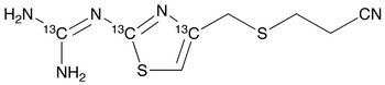 3-[[[2-[(Diaminomethylene]amino-4-thiazolyl]thio]propionitrile-13C3