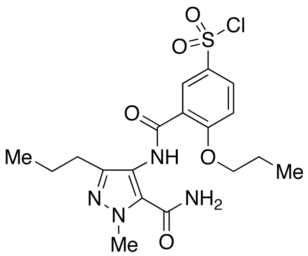 3-[[[5-(Aminocarbonyl)-1-methyl-3-propyl-1H-pyrazol-4-yl]amino]carbonyl]-4-propoxy-benzenesulfonyl Chloride