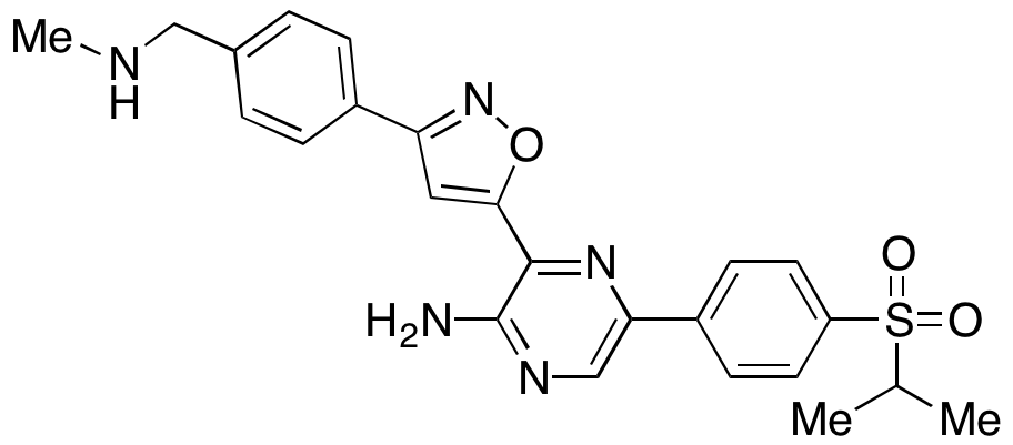 3-[3-[4-[(Methylamino)methyl]phenyl]-5-isoxazolyl]-5-[4-[(1-methylethyl)sulfonyl]phenyl]-2-pyrazinamine