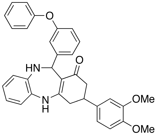 3-(3,4-Dimethoxyphenyl)-2,3,4,5,10,11-hexahydro-11-(3-phenoxyphenyl)-1H-dibenzo[b,e][1,4]diazepin-1-one