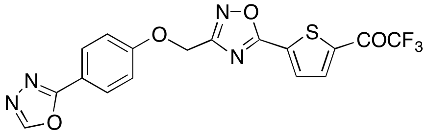 3-[4-(1,3,4-Oxadiazol-2-yl)phenoxymethyl]-5-[5-trifluoroacetyl-thien-2-yl]-1,2,4-oxadiazole