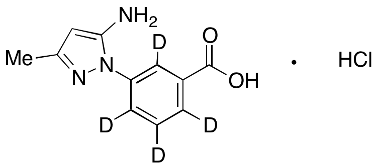 3-(5-Amino-3-methyl-1H-pyrazol-1-yl)-Benzoic Acid-d4 Hydrochloride