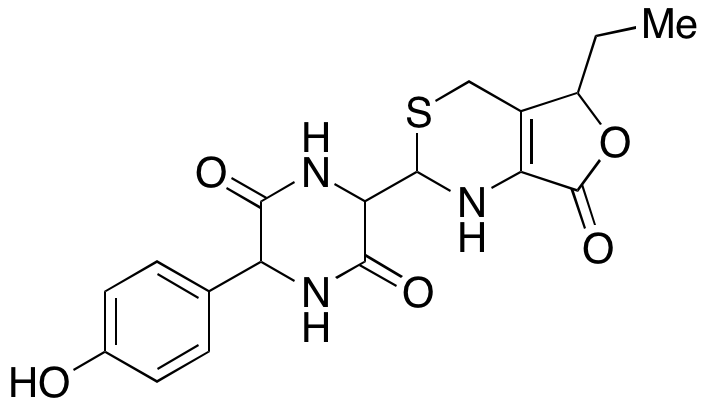 3-(5-Ethyl-7-oxo-2,4,5,7-tetrahydro-1H-furo[3,4-d][1,3]thiazin-2-yl)-6-(4-hydroxyphenyl)piperazine-2,5-dione