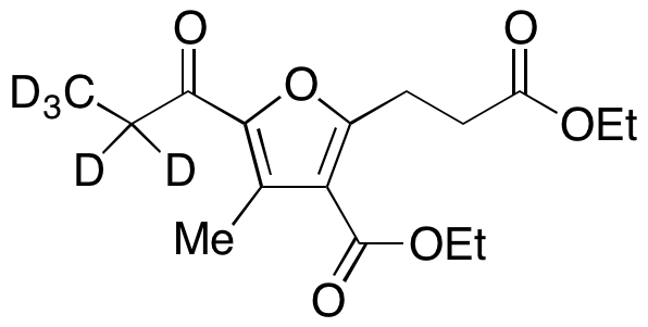 3-(Ethoxycarbonyl)-4-methyl-5-(1-oxopropyl)-2-furanpropanoic Acid Ethyl Ester-d5