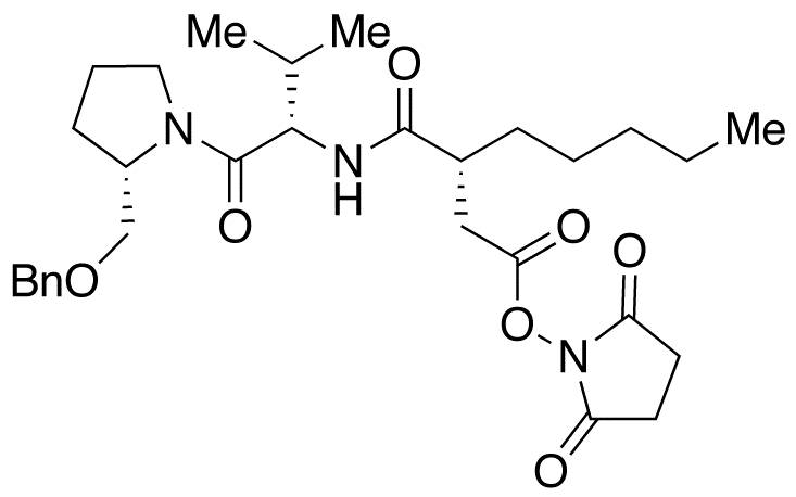 3-(R)-[1-(2-(S)-Benzyloxymethyl-pyrrolidine-1-carbonyl)-2-(S)-methyl-propylcarbamoyl)-octanoic Acid N-Hydroxysuccinimidyl Ester