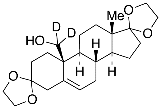 3,3,17,17-Bis(ethylenedioxy)-19-hydroxyandrost-5-ene-19-d2