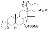 3,3-Ethylenedioxy-7α-tert-butyldimethylsiloxy-12α-hydroxy-5α-petromyzonal