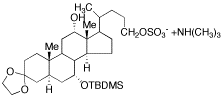 3,3-Ethylenedioxy-7α-tert-butyldimethylsiloxy-petromyzonal-24-sulfate, Trimethylamine Salt