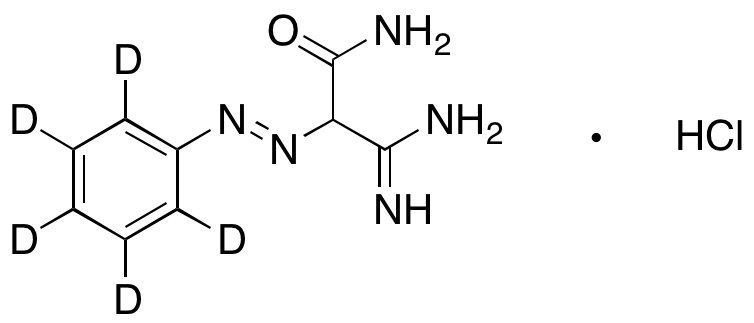 3-Amino-3-imino-2-(2-phenyldiazenyl)propanamide-d5 Hydrochloride