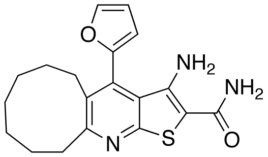 3-Amino-4-(2-furanyl)-6,7,8,9,10,11-hexahydro-5H-cyclonona[b]thieno[3,2-e]pyridine-2-carboxamide