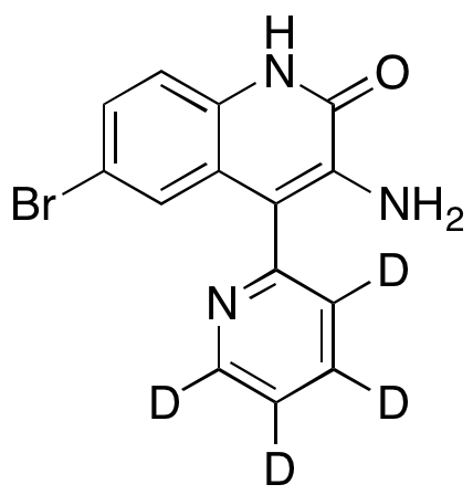 3-Amino-6-bromo-4-(2-pyridinyl)-2(1H)-quinolinone-d4