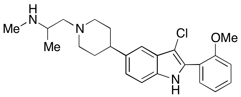 3-Chloro-2-(2-methoxyphenyl)-6-[1-(2-methylaminopropyl)pyperidin-4-yl]indole