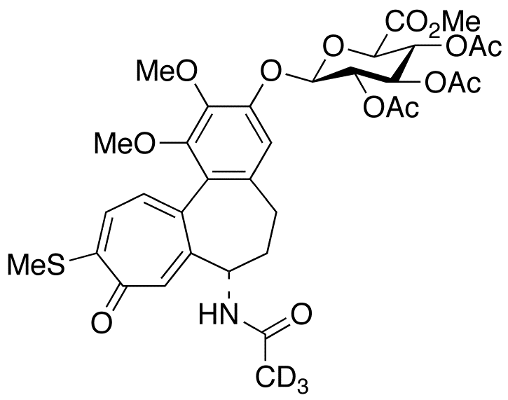 3-Demethyl Thiocolchicine-d3 2-O-(2,3,4-Tri-O-acetyl-β-D-glucuronide Methyl Ester)