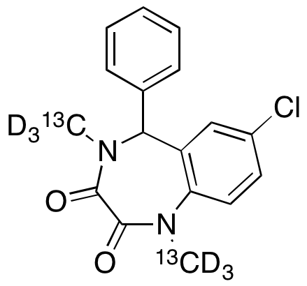 3-Deshydroxy-(5H)-4-methyl-3-oxo Temazepam-13C2, d6