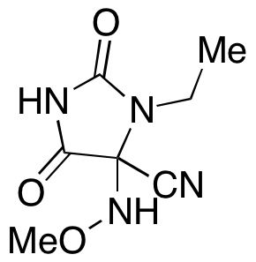 3-Ethyl-4-(methoxyamino)-2,5-dioxoimidazolidine-4-carbonitrile