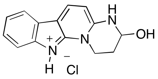 3-Hydroxy-1,2,3,4-tetrahydropyrimido[1’,2’:1,6]pyrido[2,3-b]indol-11-ium Chloride