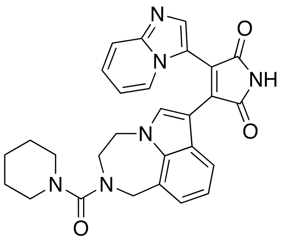 3-Imidazo[1,2-a]pyridin-3-yl-4-[1,2,3,4-tetrahydro-2-(1-piperidinylcarbonyl)pyrrolo[3,2,1-jk][1,4]benzodiazepin-7-yl]-1H-pyrrole-2,5-dione