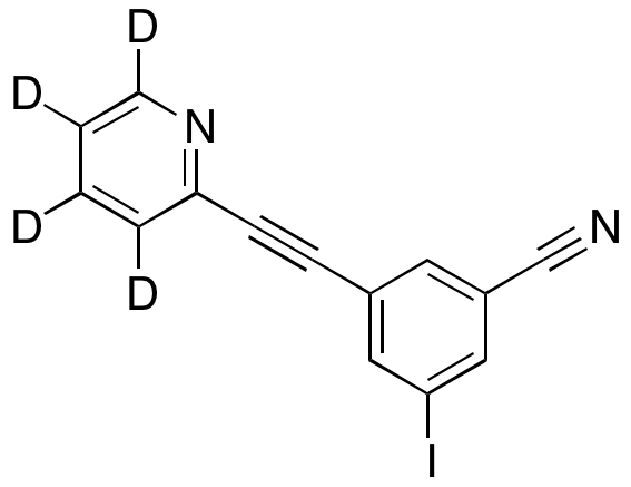 3-Iodo-5-[2-(2-pyridinyl)ethynyl]-benzonitrile-d4