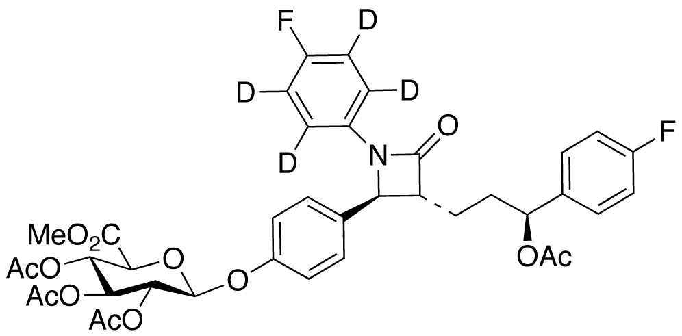 3-O-Acetyl Ezetimibe-d4 2,3,4-Tri-O-acetyl-β-D-glucuronide Methyl Ester