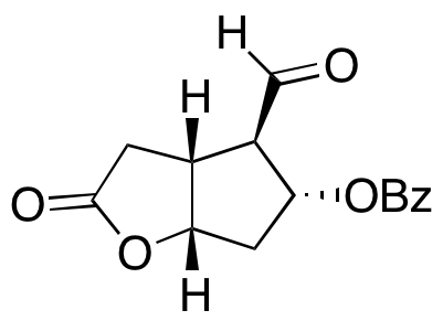 3β-Benzoyloxy-2β-carboxaldehyde-5α-hydroxy-1α-cyclopentaneacetic Acid γ-Lactone