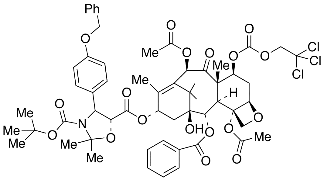 3’-p-O-Benzyl-N-desbenzoyl-N-tert-butoxycarbonyl-N,O-isopropylidene-7-{[(2,2,2,-trichloroethyl)oxy]carbonyl} Paclitaxel