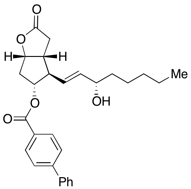 3aR,4R,5R,6aS)-Hexahydro-4-[(1E,3S)-3-hydroxy-1-octen-1-yl]-2-oxo-2H-cyclopenta[b]furan-5-yl Ester [1,1’-Biphenyl]-4-carboxylic Acid