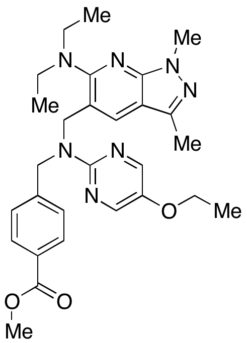 4-[[[[6-(Diethylamino)-1,3-dimethyl-1H-pyrazolo[3,4-b]pyridin-5-yl]methyl](5-ethoxy-2-pyrimidinyl)amino]methyl]benzoic Acid Methyl Ester