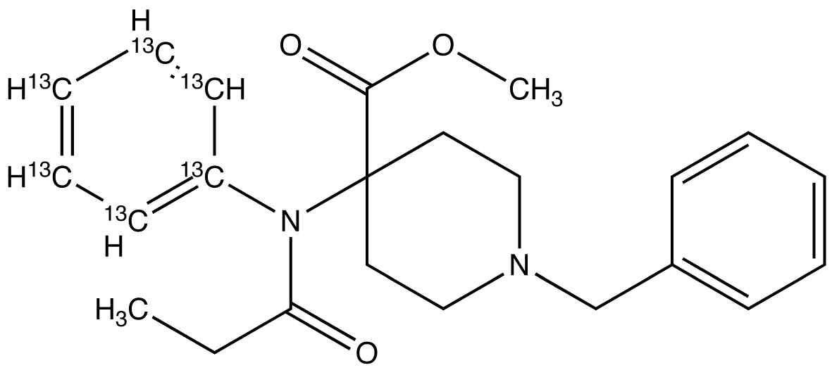 4-[(1-Oxopropyl)(phenyl-13C6-amino]-1-benzyl-4-piperidinecarboxylic Acid Methyl Ester