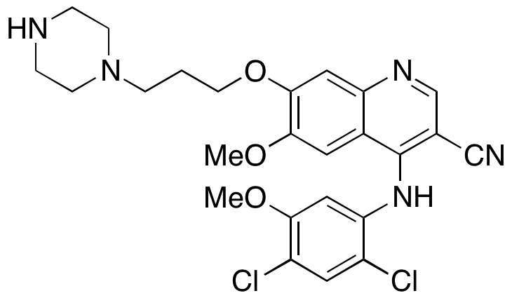 4-[(2,4-Dichloro-5-methoxyphenyl)amino]-6-methoxy-7-[3-(1-piperazinyl)propoxy]-3-quinolinecarbonitrile