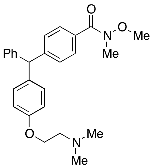 4-((4-(2-(Dimethylamino)ethoxy)phenyl)(phenyl)methyl)-N-methoxy-N-methylbenzamide