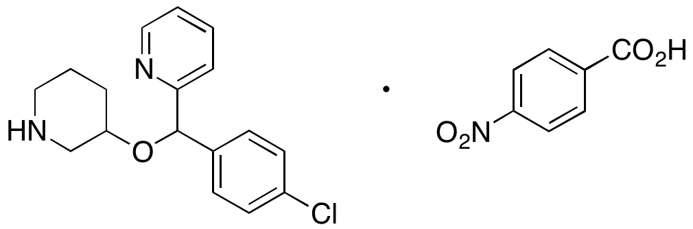 4-[(4-Chlorophenyl)-2-pyridylmethoxy]piperidine p-Nitrobenzoic Acid Salt