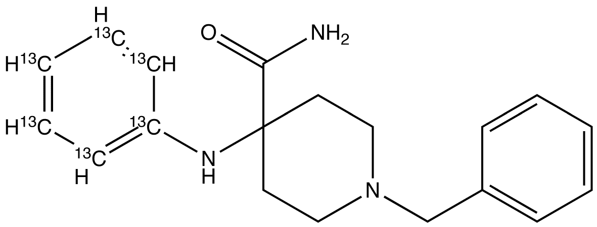 4-[(Phenyl-13C6)-amino]-1-benzyl-4-piperidinecarboxamide