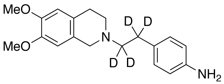 4-[2-(3,4-Dihydro-6,7-dimethoxy-2(1H)-isoquinolinyl)ethyl]benzenamine-d4