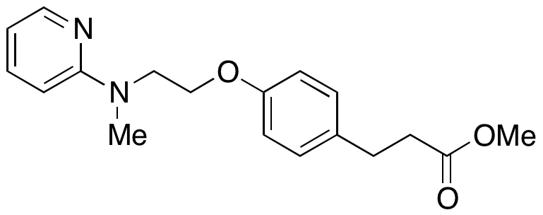 4-[2-(Methyl-2-pyridinylamino)ethoxy]benzenepropanoic Acid Methyl Ester