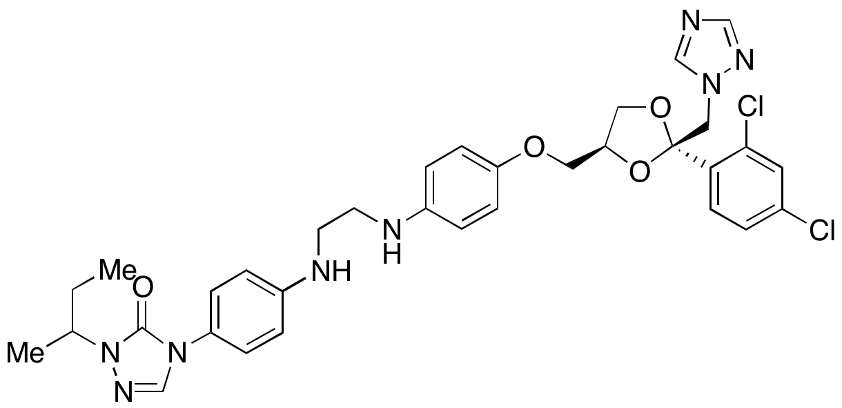 4-(4-((2-((4-(((2R,4S)-2-((1H-1,2,4-Triazol-1-yl)methyl)-2-(2,4-dichlorophenyl)-1,3-dioxolan-4-yl)methoxy)phenyl)amino)ethyl)amino)phenyl)-1-(sec-butyl)-1H-1,2,4-triazol-5(4H)-one