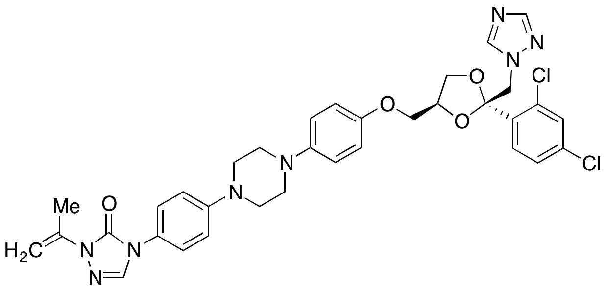 4-(4-(4-(4-(((2R,4S)-2-((1H-1,2,4-Triazol-1-yl)methyl)-2-(2,4-dichlorophenyl)-1,3-dioxolan-4-yl)methoxy)phenyl)piperazin-1-yl)phenyl)-1-(prop-1-en-2-yl)-1H-1,2,4-triazol-5(4H)-one