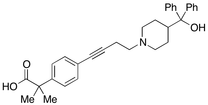 4-[4-[4-(Hydroxydiphenylmethyl)-1-piperidinyl]-1-butyn-1-yl]-α,α-dimethyl-benzeneacetic Acid