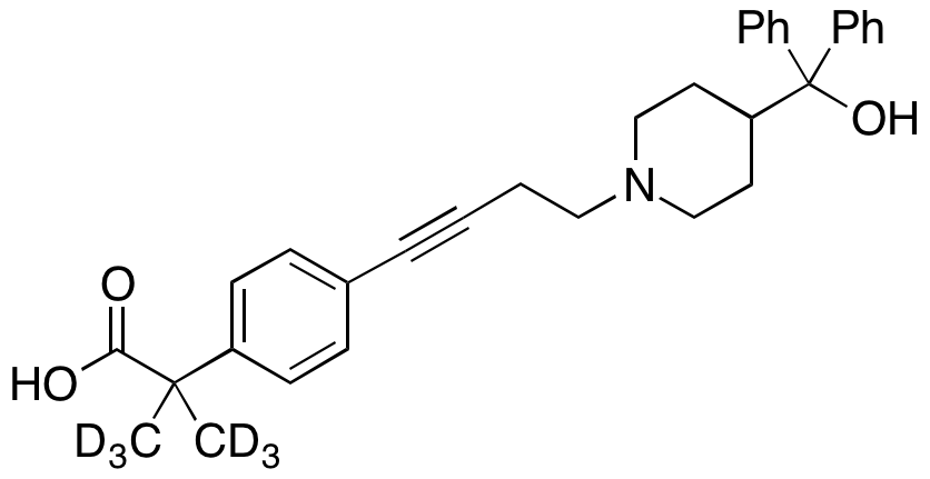 4-[4-[4-(Hydroxydiphenylmethyl)-1-piperidinyl]-1-butyn-1-yl]-α,α-dimethyl-benzeneacetic Acid-d6