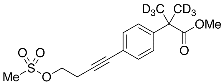 4-[4-(Methanesulfonyloxy)-1-butynyl]-α,α-di(methyl-d3)benzeneacetic Acid, Methyl Ester