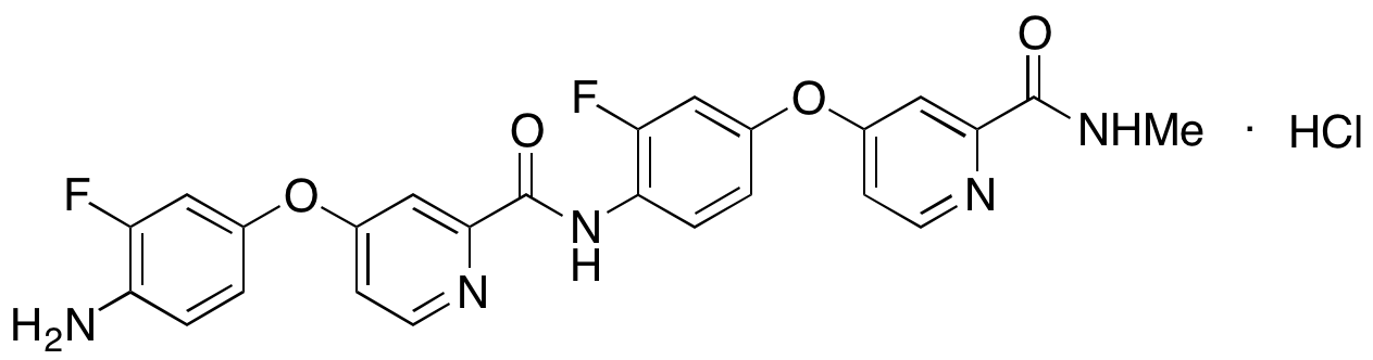 4-(4-Amino-3-fluorophenoxy)-N-(2-fluoro-4-((2-(methylcarbamoyl)pyridin-4-yl)oxy)phenyl)picolinamide Hydrochloride