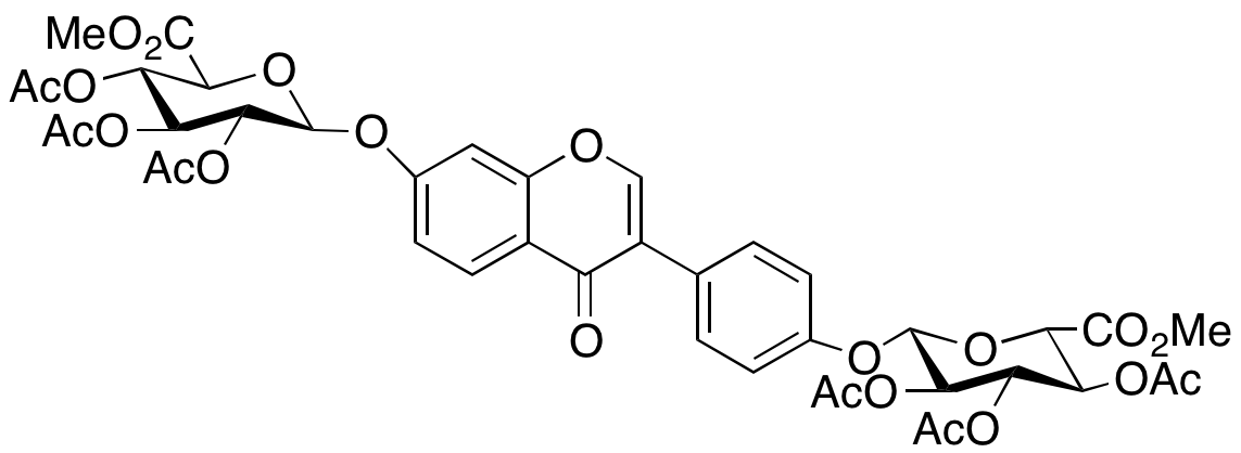 4-[4-Oxo-7-[(2,3,4-tri-O-acetyl-6-methyl-β-D-glucopyranuronosyl)oxy]-4H-1-benzopyran-3-yl]phenyl β-D-Glucopyranosiduronic Acid Methyl Ester Triacetate