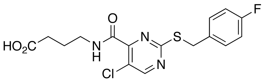 4-(5-Chloro-2-((4-fluorobenzyl)thio)pyrimidine-4-carboxamido)butanoic Acid