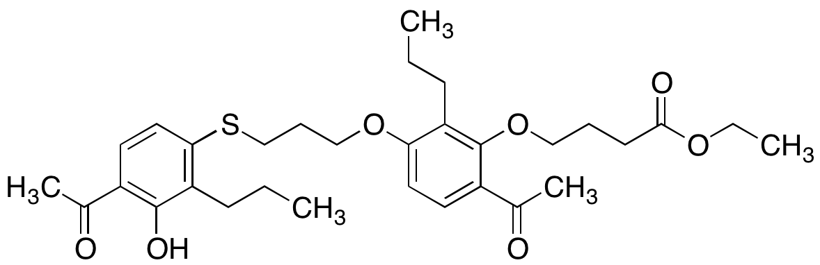 4-[6-Acetyl-3-[3-[(4-acetyl-3-hydroxy-2-propylphenyl)thio]propoxy]-2-propylphenoxy]butanoic Acid Ethyl Ester